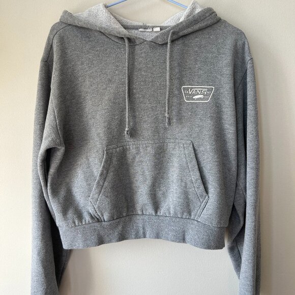 Vans Cropped Hoodie – Heather Grey – Size S (Fits S/M) - Picture 2 of 5